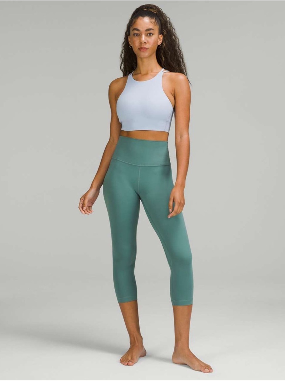 NWOT Lululemon Wunder Under Crop HR Tidewater Teal? Size:4